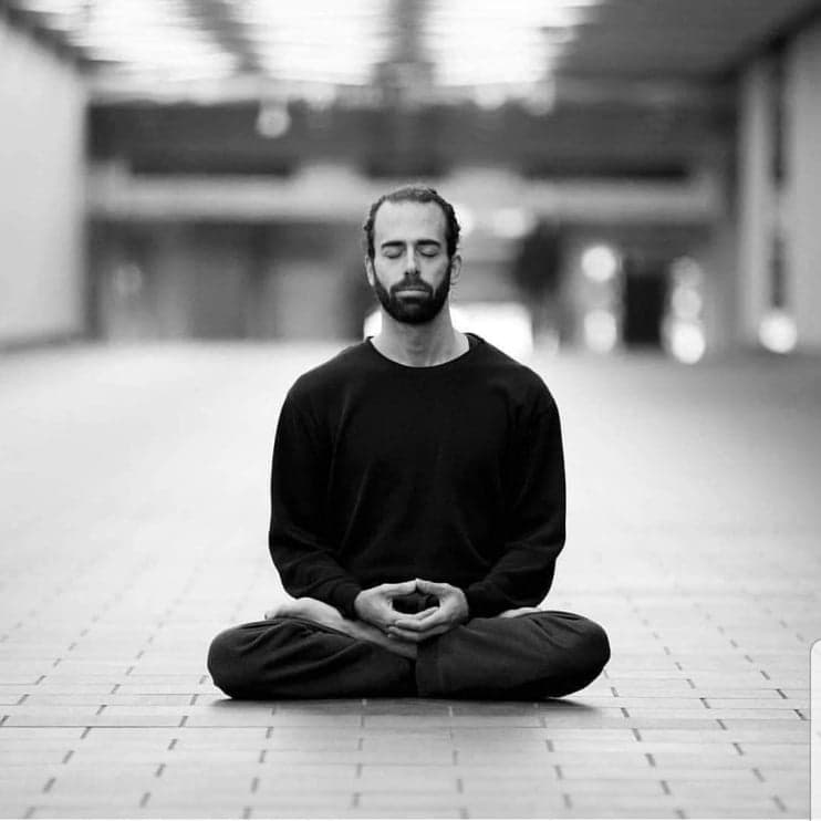 Jerome seated in meditation